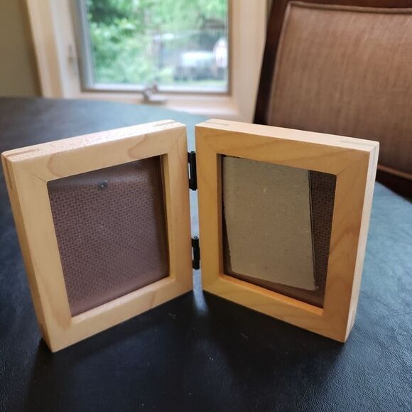 Wooden Double Picture Frame - Picture 1 of 5